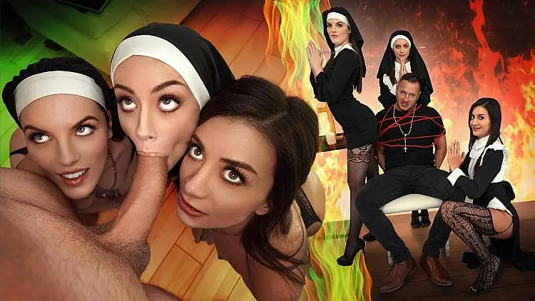Image of porn movie Three Horny Nuns Fuck The Devil Out Of Him on Adultstarbase